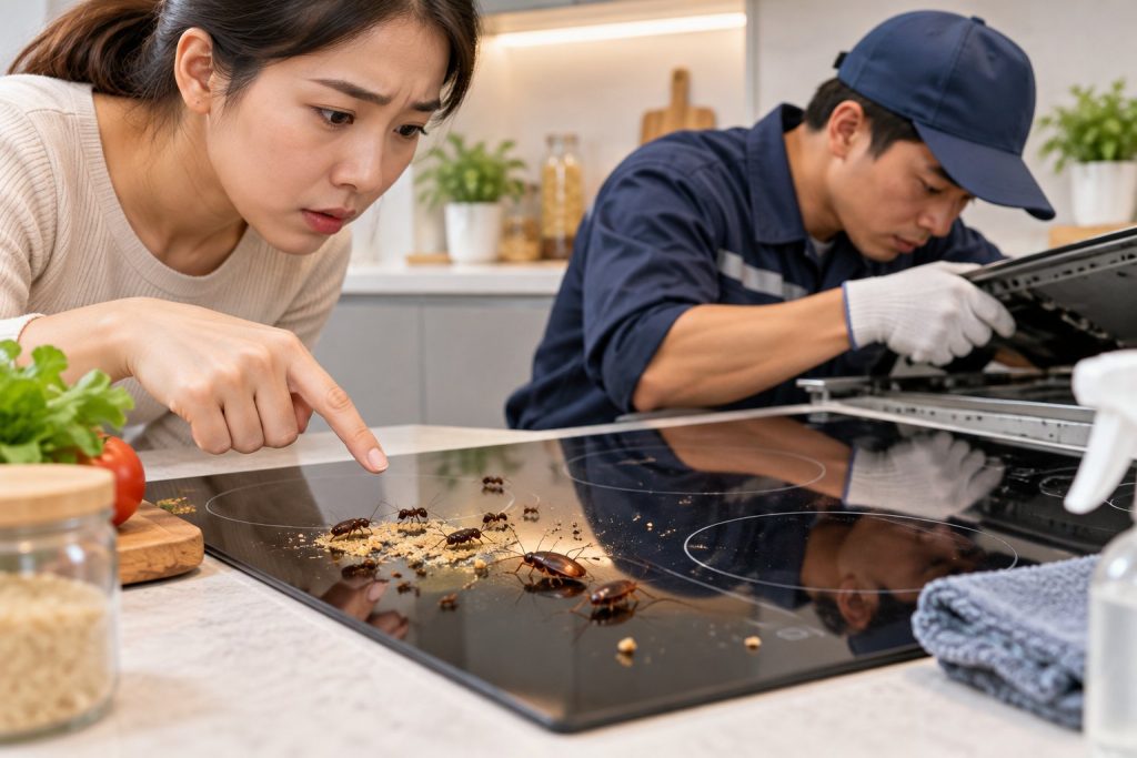 Kiến gián chui vào bếp từ: xử lý an toàn