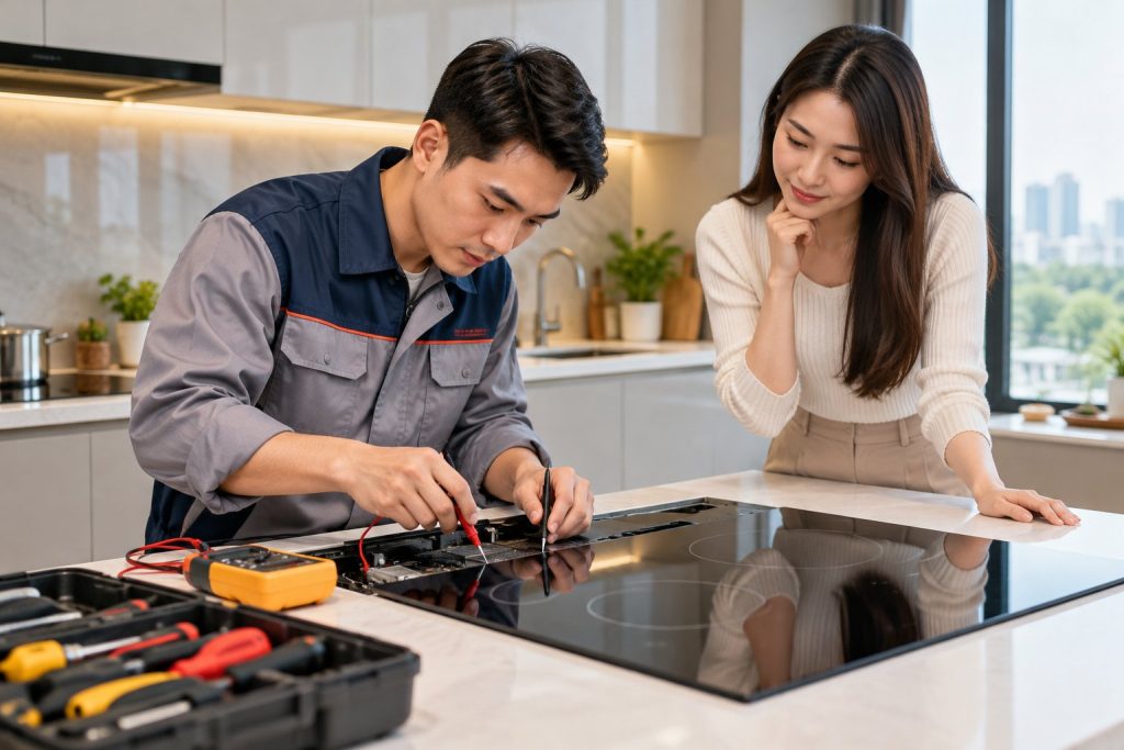 Sửa bếp từ Malloca tại Hà Nội: Quy trình tại nhà