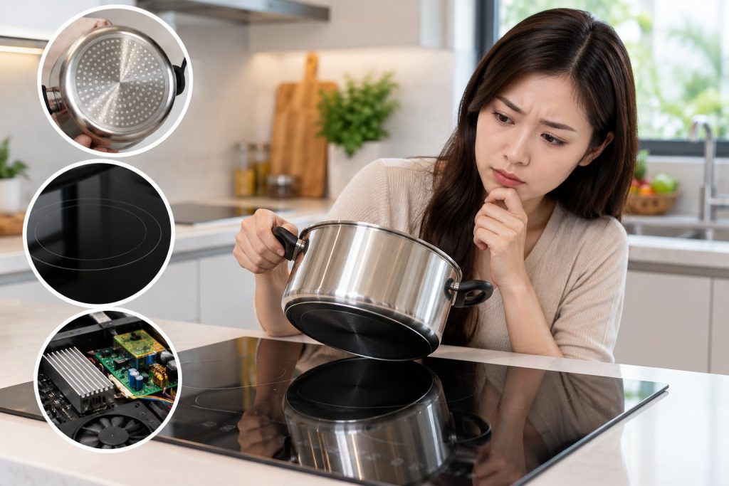 Bếp điện không nhận nồi: Nguyên nhân, cách xử lý