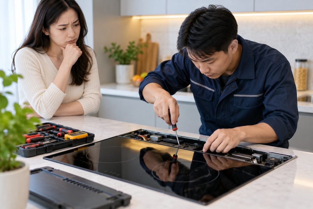 Bếp từ không vào điện: Nguyên nhân, cách xử lý
