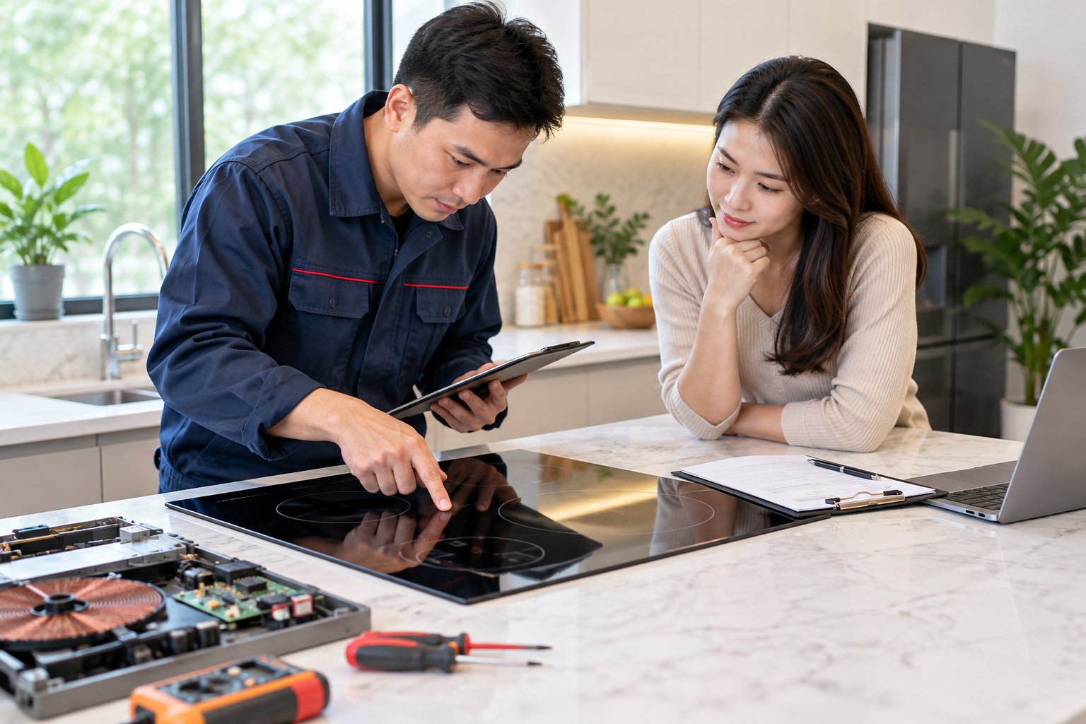 Nên sửa hay thay mới bếp từ? Khung đánh giá 3 Ảnh minh hoạ: Nên sửa hay thay mới bếp từ? Khung đánh giá