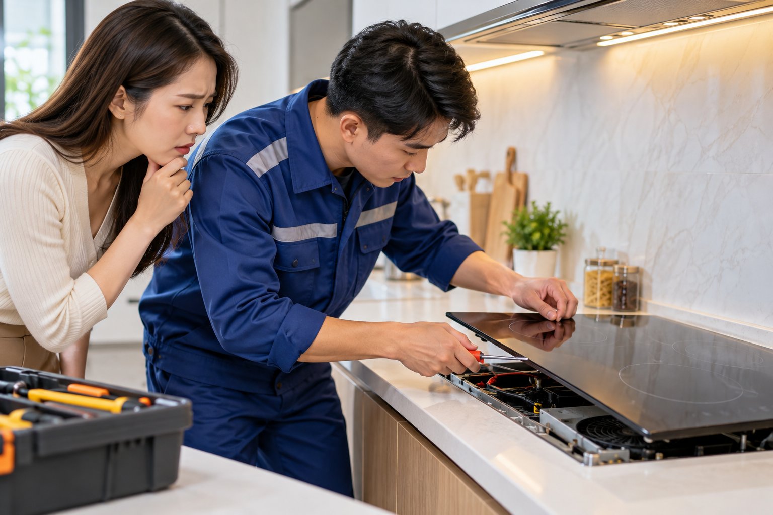Bếp từ có mùi khét: Ngắt điện và xử lý an toàn 4 Ảnh minh hoạ: Bếp từ có mùi khét: Ngắt điện và xử lý an toàn
