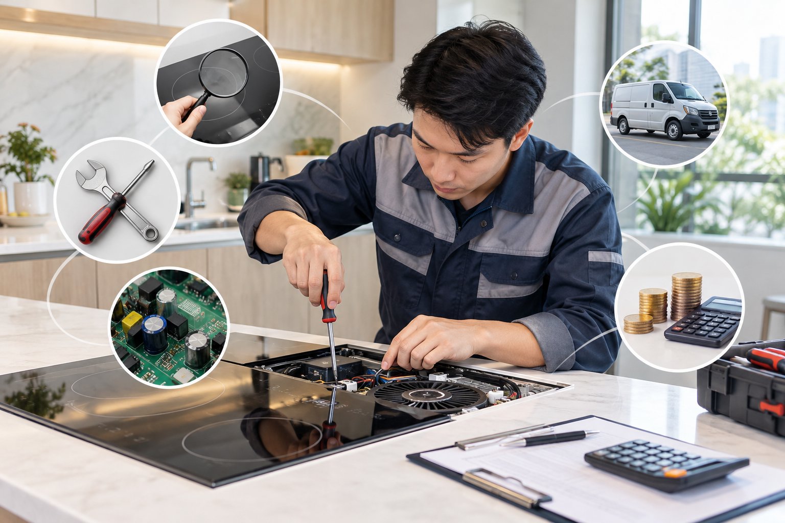 Chi phí sửa bếp từ tại nhà gồm những khoản nào? 3 Ảnh minh hoạ: Chi phí sửa bếp từ tại nhà gồm những khoản nào?