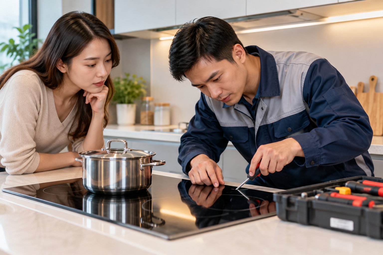 Bếp từ chỉ nóng ở giữa đáy nồi: Cách kiểm tra 4 Ảnh minh hoạ: Bếp từ chỉ nóng ở giữa đáy nồi: Cách kiểm tra