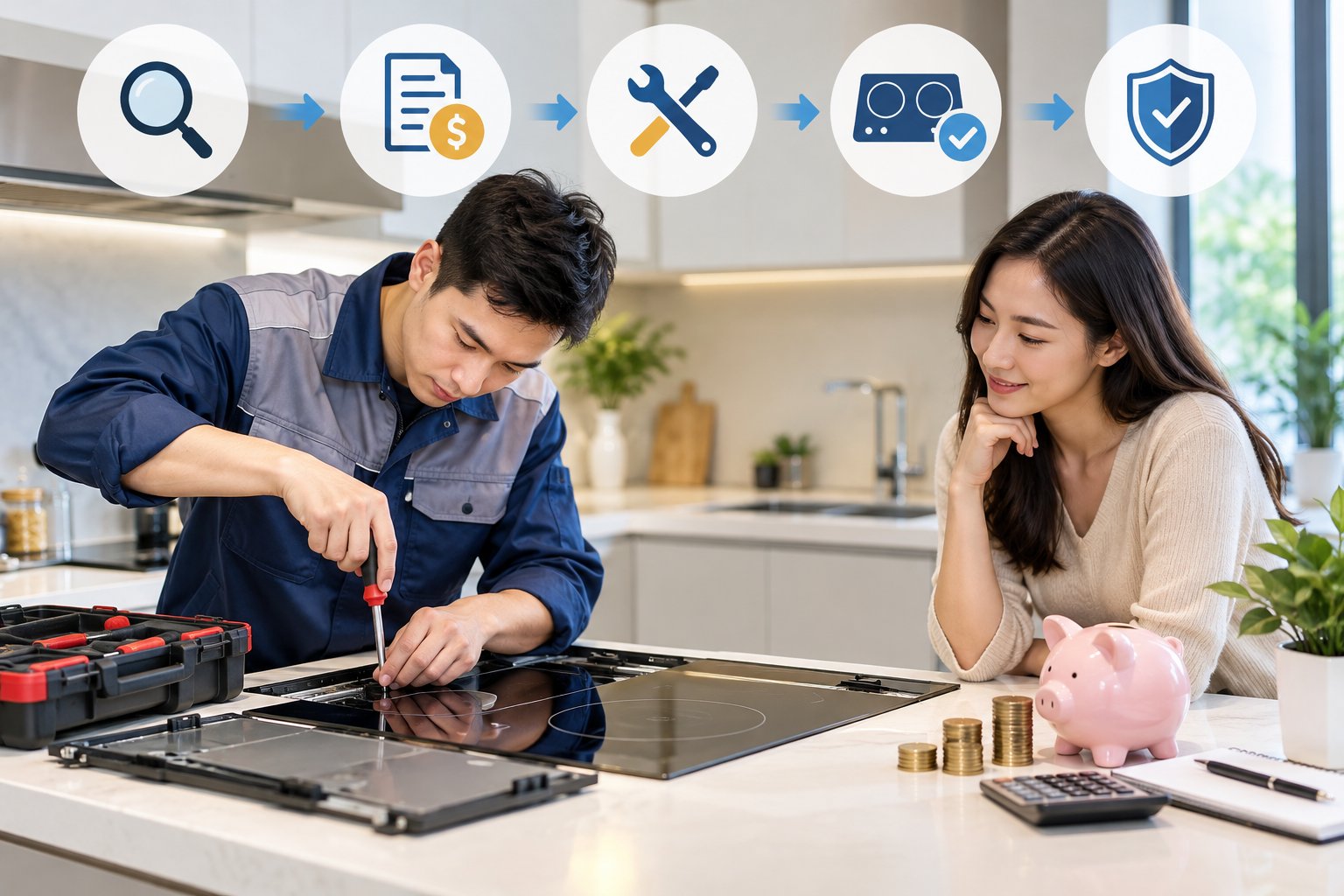 Chi phí sửa bếp từ tại nhà gồm những khoản nào? 4 Ảnh minh hoạ: Chi phí sửa bếp từ tại nhà gồm những khoản nào?