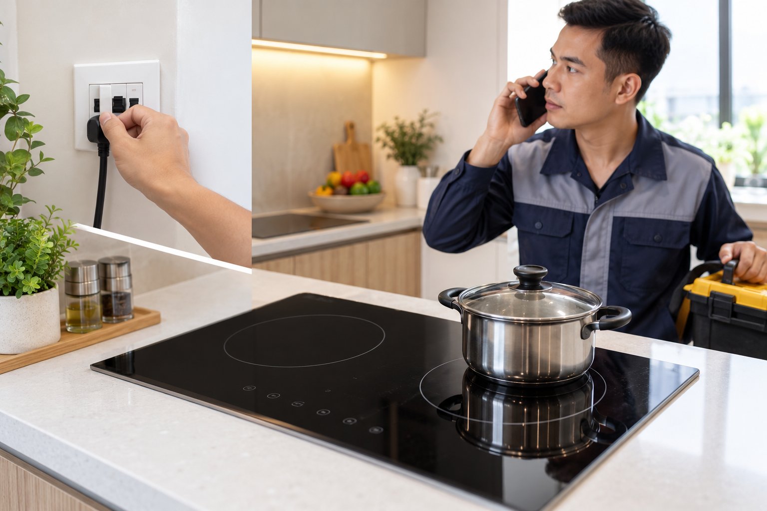 Bếp từ 1 bên không vào điện: Cách kiểm tra an toàn 3 Ảnh minh hoạ: Bếp từ 1 bên không vào điện: Cách kiểm tra an toàn
