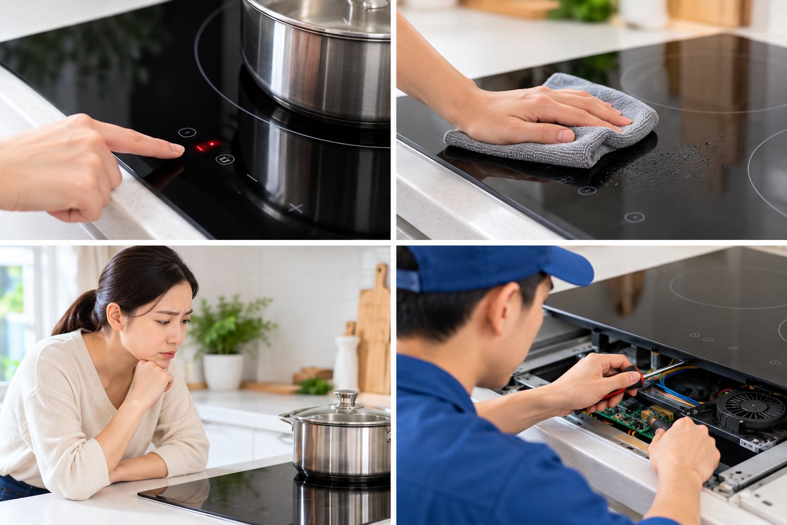 Bếp từ lên nguồn nhưng không bấm được: Cách xử lý 2 Ảnh minh hoạ: Bếp từ lên nguồn nhưng không bấm được: Cách xử lý