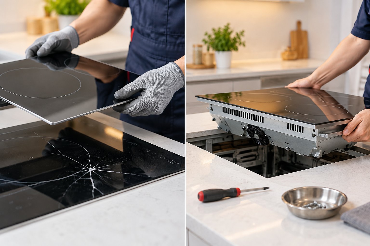 Mặt kính bếp từ bị nứt có dùng được không? 4 Ảnh minh hoạ: Mặt kính bếp từ bị nứt có dùng được không?