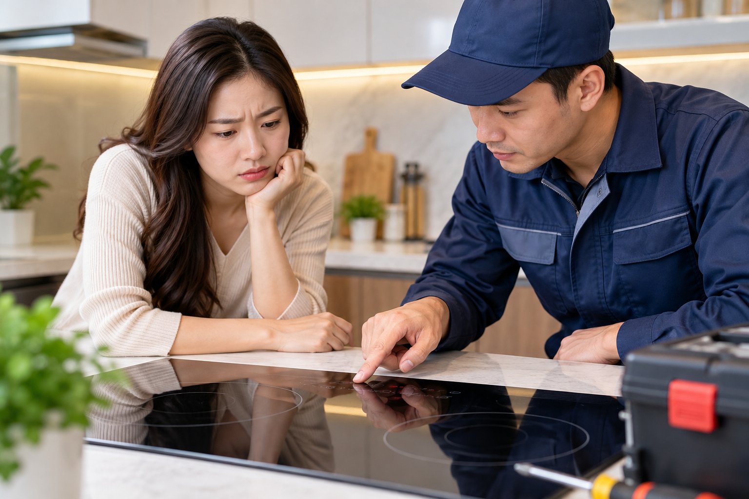 Màn hình bếp từ chập chờn: kiểm tra an toàn 4 Ảnh minh hoạ: Màn hình bếp từ chập chờn: kiểm tra an toàn