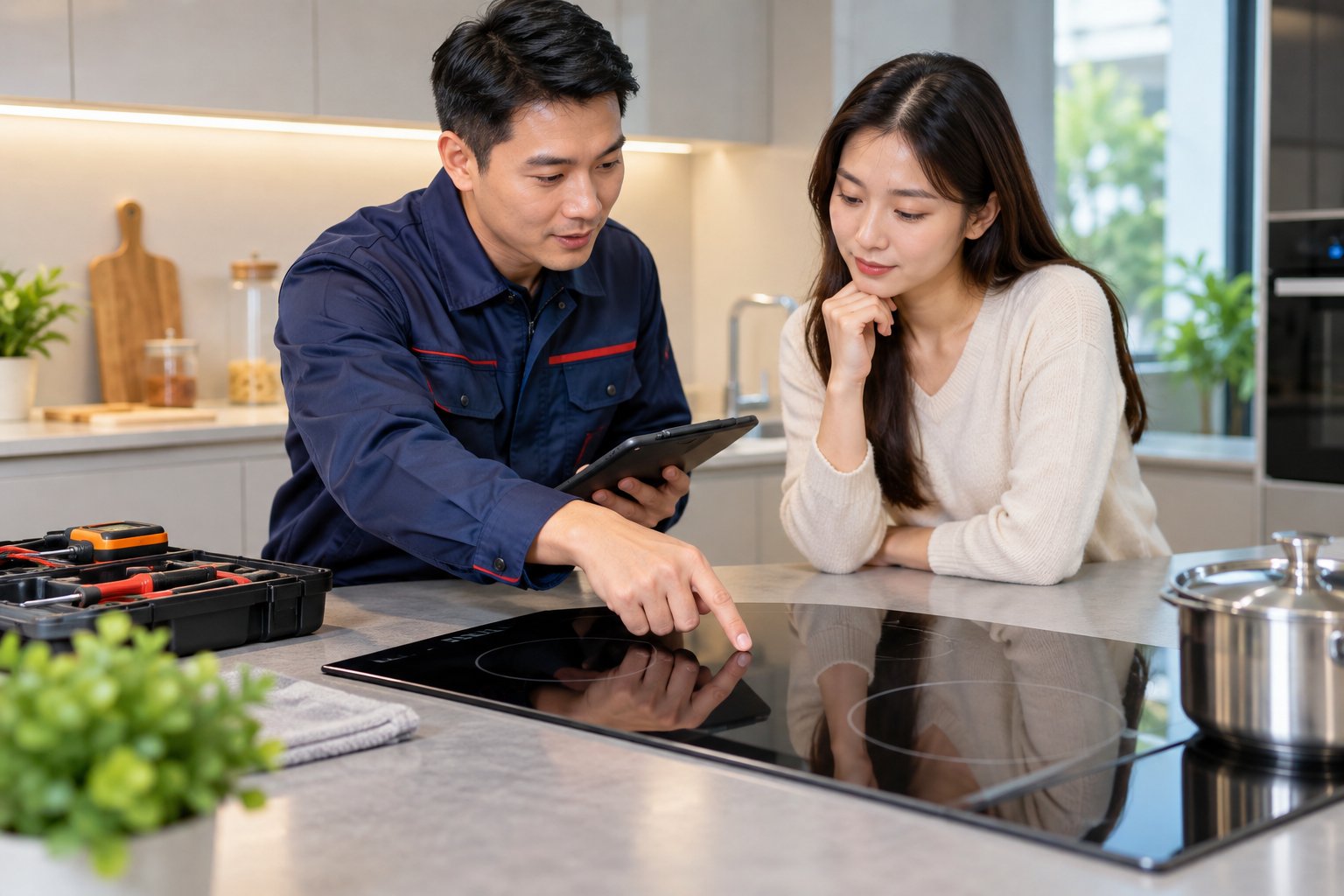 Chuẩn bị trước khi gọi thợ sửa bếp từ: Checklist 4 Ảnh minh hoạ: Chuẩn bị trước khi gọi thợ sửa bếp từ: Checklist