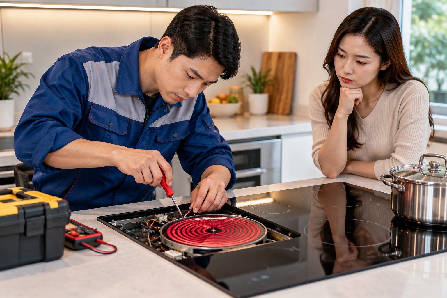 Mâm nhiệt bếp hồng ngoại đỏ rồi tắt: Có hỏng? 4 Ảnh minh hoạ: Mâm nhiệt bếp hồng ngoại đỏ rồi tắt: Có hỏng?